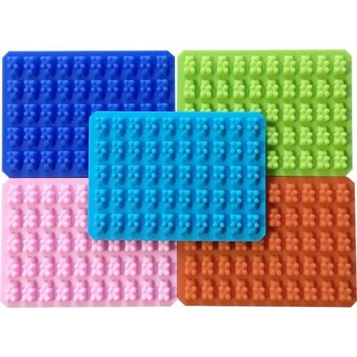 Hot sale 50 Holes Silicone Bear Gummy Candy Mould Silicone Ice Tray Candy Mould Chocolate Mould Kitchen Tools