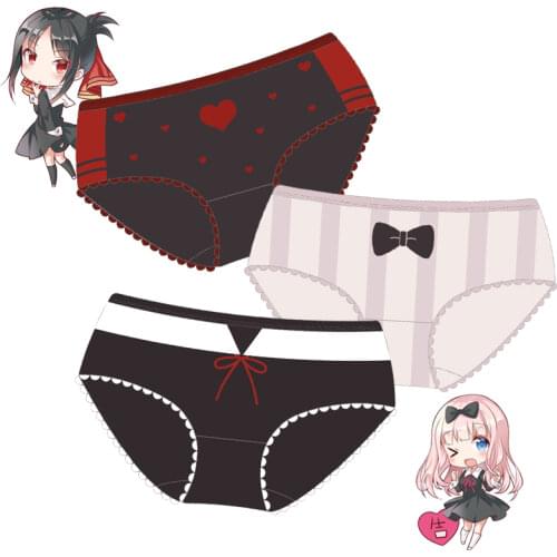 3pcs Anime Kaguya sama Love is War Cosplay Intimate Briefs Fujiwara Chika Panties Lolita Women Girls Underwear Cotton Underpants