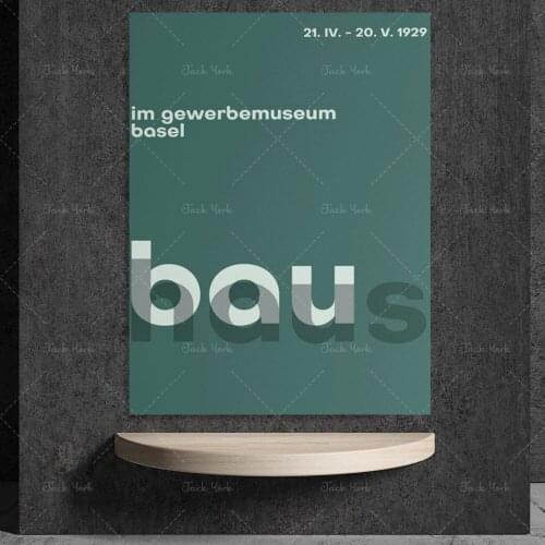 Bauhaus exhibition poster art, Vintage Bauhaus design print, Minimalist wall artwork, industrial design art