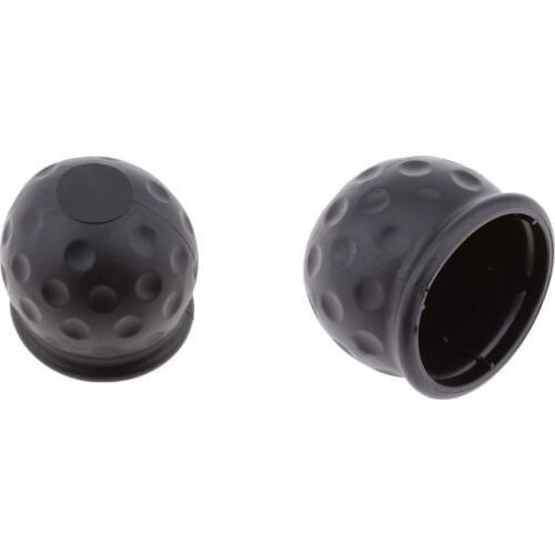 Pack of 2 Black Towing Hitch Towball Cap Covers for Trailer Van Car Auto Inner Diameter: 50mm /2 inch