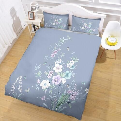 Living Room Comforter Bedding Sets Duvet Cover Beautiful Flowers Women Girls Luxury Pillow Family Printed Quality Home Textile