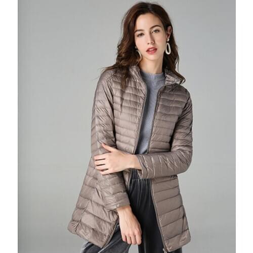 SEDUTMO Winter Plus Size 4XL Down Jackets Long Women Ultra Light Thin Casual Coat Autumn Fashion Slim Parka ED1340