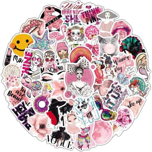 10/50PCS Vsco Girl Sticker Waterproof Skateboard Mystyle Suitcase Sticker Bag Notebook Graffiti Sticker Decal Kids Classic Toys