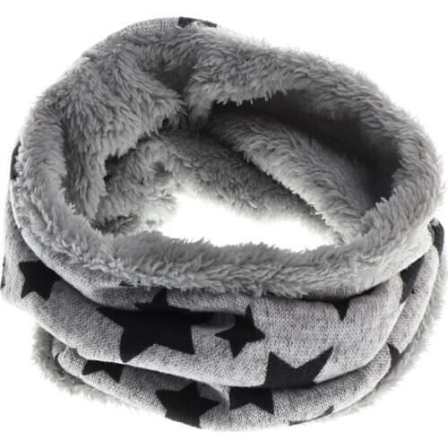 New Autumn Winter Children Scarf Five Stars Print Baby Scarf Boys And Girls Cotton Kids Dot Print Ring Children Loop Scarves