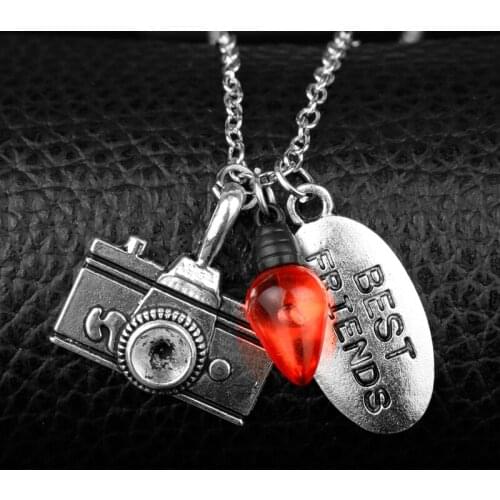 Dongsheng Stranger Things Christmas Tree Lights Charms Lobster Clasp Bulb Pendant Necklace Women Girls Christmas Gift -30