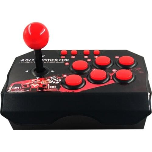 4-in-1 USB Wired Controller Game Joystick Retro Arcade Station for Nintendo N-Switch/PS3/PC/Android Games Console Rocker Gamepad