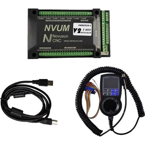 CNC Mach3 Controller NVUM + NVMPG Mach3 Handwheel with USART port instead of general port6 Axis MPG For DIY CNC Router