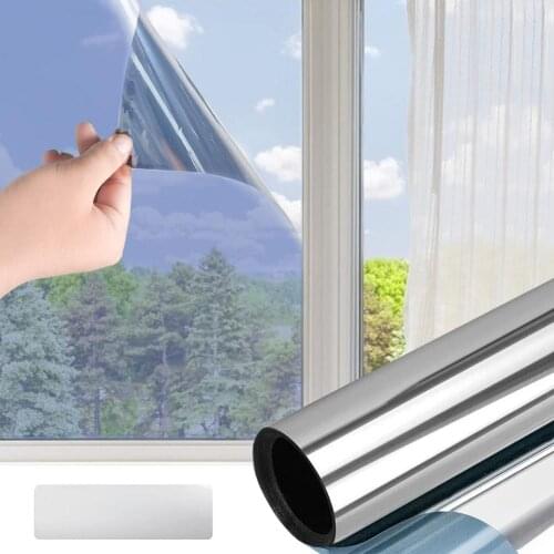 Window Reflective Film Adhesive Anti 99% UV Window Mirror For Home Self Adhesive Reflective Privacy Window Tint Heat Control Sol