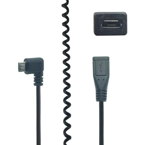 Micro USB 2.0 Type B Male To Female Extension Cable M/F 90 Degree Right Angled Wire Extender Charging Cable Cord Good Selling