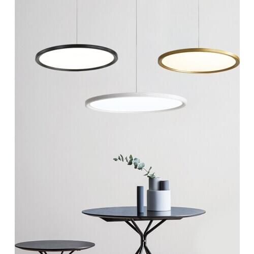 Ultra-thin Modern led pendant lights for dining room shop bar project living room Pendant lamp 110V 220V Hanging Lights Fixtures