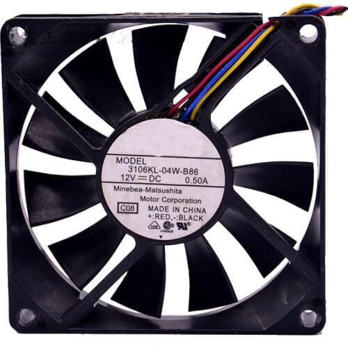 Cpu cooling fan for NMB 8015 3106KL-04W-B86 0.50A 80*80*15mm 8CM 4 line heat sink fan