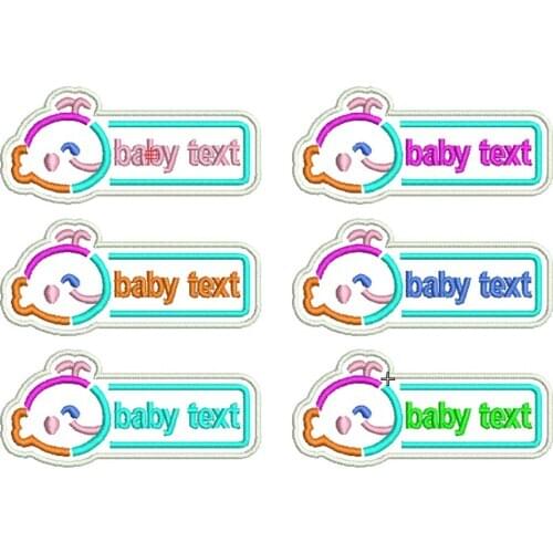 Custom Kindergarten Baby Name Patch Cute Whale Embroidery Sewing Craft Garment Decor for DIY Accessories Supplies