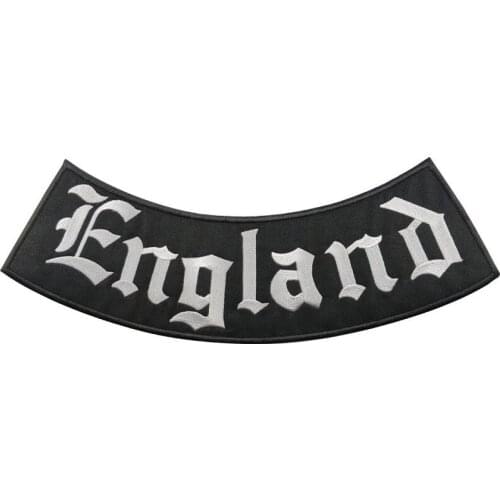 Custom Rocker Patches for Outlaw MC Biker Patch Set England Bottom Rokcer Embroidered Motorcycle Back Badge Iron On