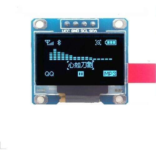 0.96 inch blue I2C IIC SSD1306 communication 128 * 64 OLED LCD module
