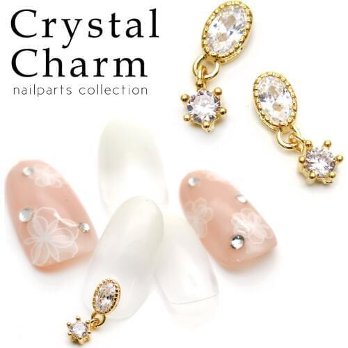 10pcs 3D alloy Zircon Nail art Accessories luxury zircon crystal Oval pendant nails jewelry top-level nail beauty Charms GS1098