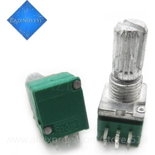 10pcs/lot RK097G 5K 10K 20K 50K 100K 500K B5K with a switch audio 6pin shaft 15mm amplifier sealing potentiometer In Stock