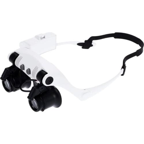 10x 15x 20x 25x Sunglasses of Increase with 2 Lights LED Magnifying glass Watchmaker Jeweler magnifying glass of Repair Dropship