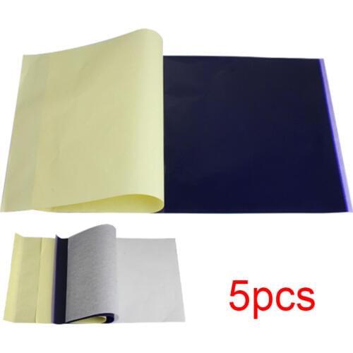 5 Sheets/set Tatoo Art Transfer Carbon Paper Supply Tracing Copy Body Art Thermal Stencil A4 Size
