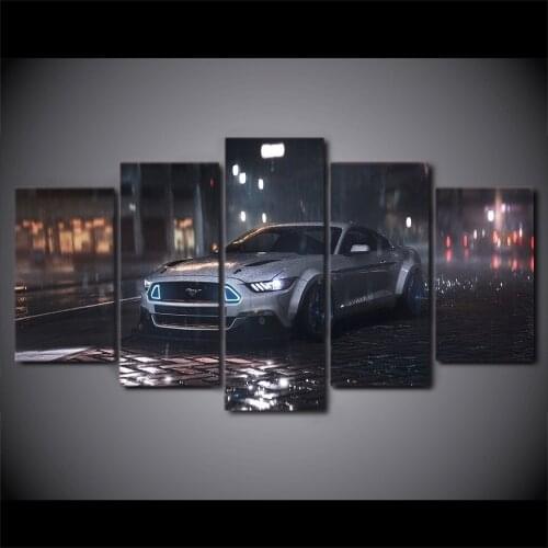 5 pieces of car hd print canvas wall art home decoration painting picture poster printing