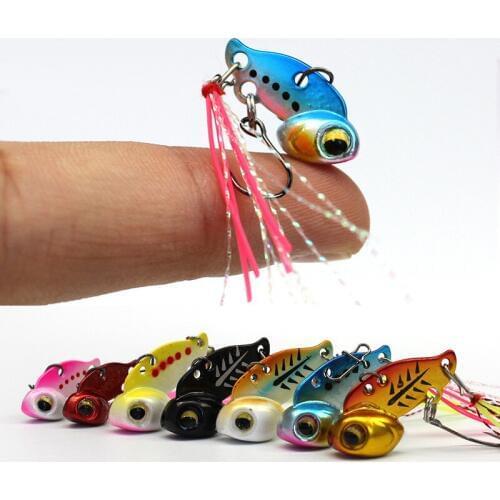 6pcs/pack mini metal VIB 3g/6g hard lures submerged sinking action vibration wobbler fishing lure bait