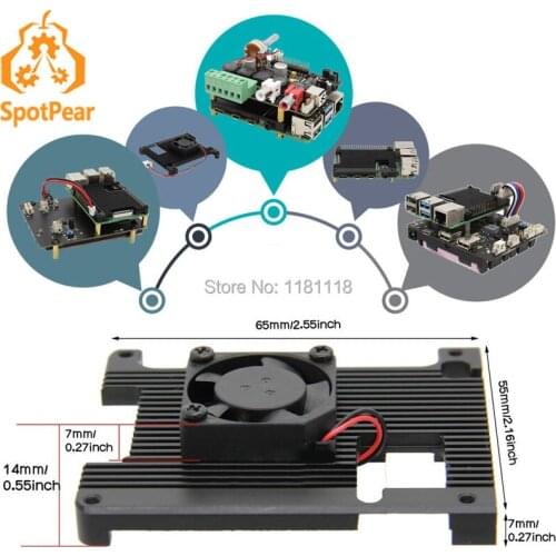 Raspberry Pi 4 model B Aluminum case Heatsink with fan for Raspberry Pi 4B