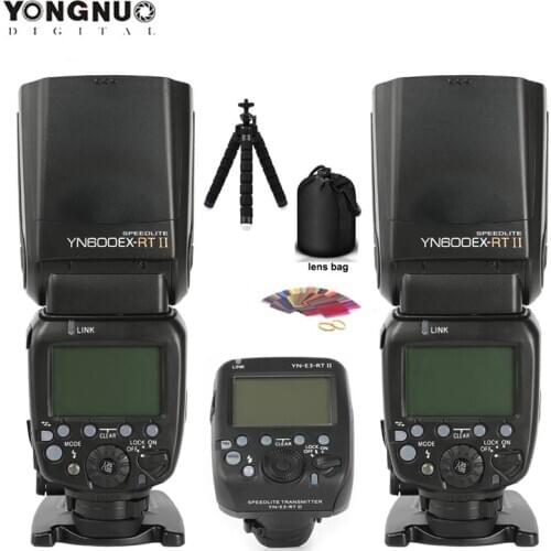 YONGNUO YN600EX-RT II 2.4G Wireless HSS 1/8000s Master Flash Speedlite + YN-E3-RT TTL Trigger Speedlite Transmitter for Canon