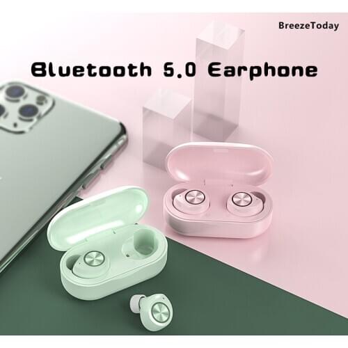 Wireless Earpiece Bluetooth 5.0 Headset Mini Headphones Mic For iPhone Oneplus Stereo Touch Control Charger Box Earphone Earbuds