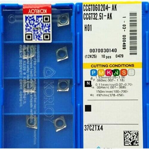 CCGT060204-AK H01 Processing aluminum copper CNC