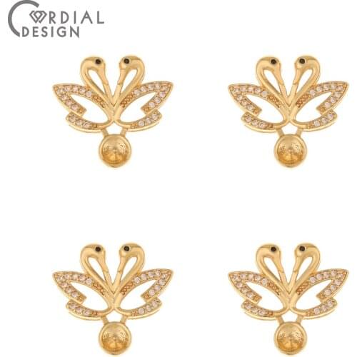 Cordial Design 30Pcs 20*21MM CZ Pendant For Necklace/Jewelry Accessories/DIY/Blank Tray/Hand Made/Jewelry Findings & Components