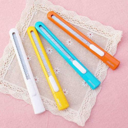 Deli Mini Utility Knife Wallpaper Knife Box Paper Cutter Office School Supplies Artist Portable Craft DIY Stationery Store Tools