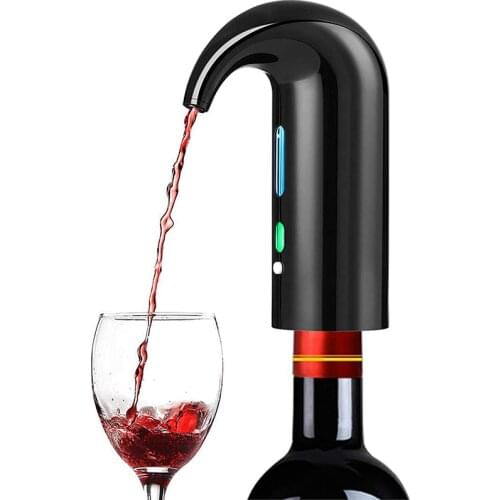 Electric Wine Aerator Portable Pourer Instant Wine Decanter Dispenser Pump USB Rechargeable One-Touch Automatic Wine Dispenser