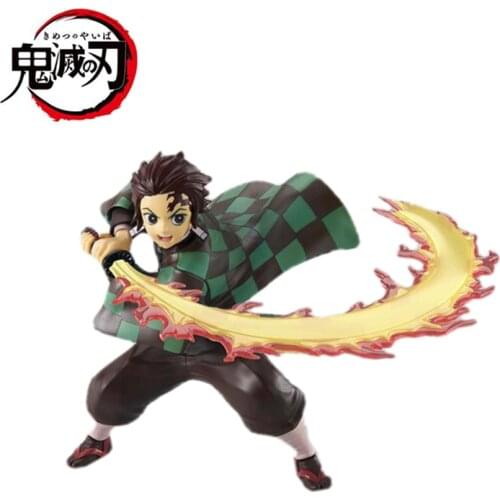 Anime Figure Demon Slayer Kamado Tanjirou Figurine Model Kimetsu No Yaiba Figma Toys Fire Effect Brinquedos Manga Juguetes Dolls