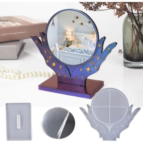 Desktop Makeup Mirror Silicone Mold is Suitable for Resin Epoxy Resin Diy Craft Earrings Pendant Earrings Jewelry Making T84A