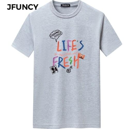 JFUNCY Men Oversized T-shirts Harajuku Graphic T Shirt Mens Summer T-shirt Man Short Sleeve Casual Loose Tops Camisetas Camisa