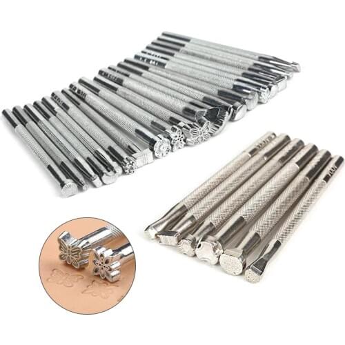 LMDZ LMDZ Leather Stamp Tools Leather Printing Kit Stamp Punch Set Leather Carving Saddle Making Tools for Leather Craft DIY