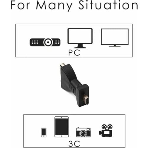 Composite AV Video Adapter Converter HDMI-compatible Male to 3 RCA Female