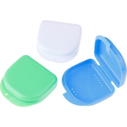 Denture Bath Hole Box Dental False Teeth Appliance Container Storage Denture New Arriva