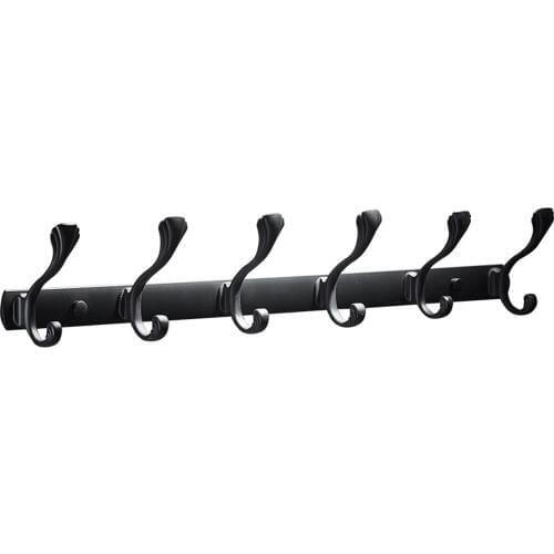 Towel hook Nordic free punching black bathroom clothes holder towel rack door back wall hanging hook wx7231602