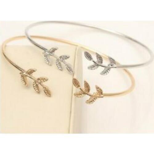 Fashion Leaf Bracelets Open Leaf Bracelet Woman The best gift wholesale Braceletes Masculinos European Style