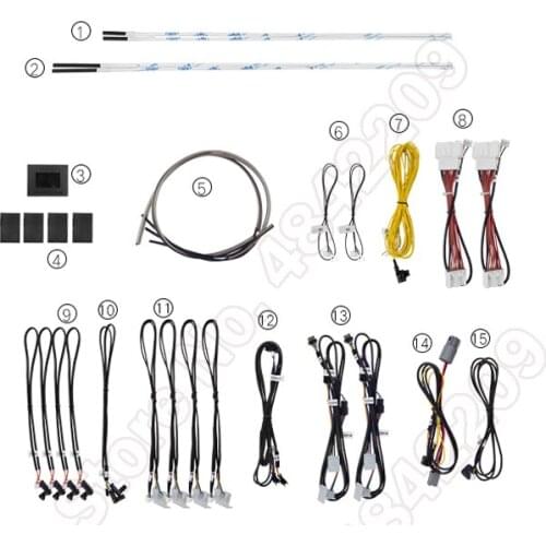 64 Colors Set Decorative LED Atmosphere Lamp illuminated Strip Neon Ambient Light For Mazda Axela 2020 Button Control