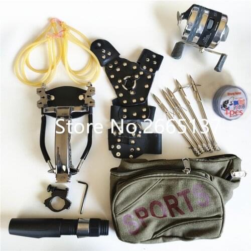 Outdoor Powerful Multi-function Fishing Shooting Fish Slingshot Catapult Hunting Sling Shot Arrow Kit Slingshot Fish Darts Set