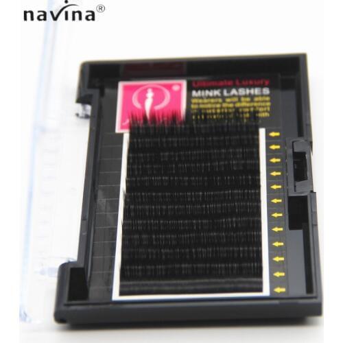 Navina JBCD Curl 0.07/0.12/0.15 Ultimate Luxury False Eyelash Extensions Mink Lashes Black Material Fake Eyelash