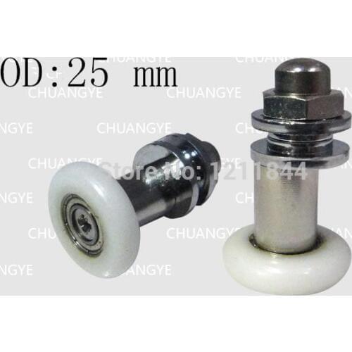 OD:25mm 8pcs Old fashioned circular arc shower room bathroom glass door sliding door pulley roller wheels 25mm