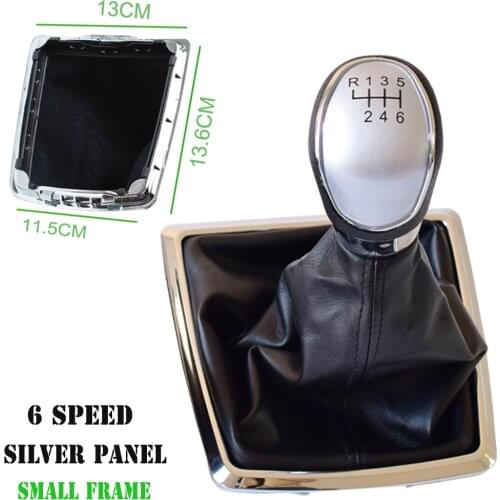 5/6 Speed Car Manual Gear Shift Knob Stick Shifter With Leather Gaiter Boot Cover For Ford Focus2 MK2 05-08 Kuga Fiesta 08-12