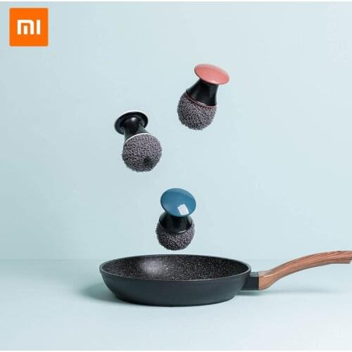 Xiaomi Cleaning Brush Nano Material Scourer Abstergent Balls Washing For Pot, Frying Pan, Bowl, Plate Kitchen Supplies Gadgets