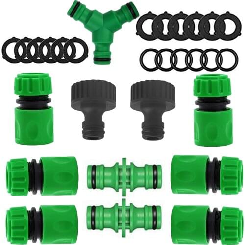 New Garden Watering Hose ABS Quick Connector 1/2" End Double Male Hose Coupling Joint Adapter Extender Set For Hose Pipe Tube