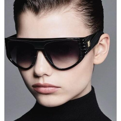 2020 New Fashion Luxury Square Oversized Sunglasses Women Men Black Large Shades Big Frame Sun Glasses Ladies UV400 Red Yellow