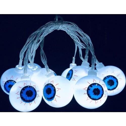 LED Halloween Pumpkin String Skull Carnival Ghost Eyes Festival Party Garden Holiday Decoration Lantern Halloween Lights