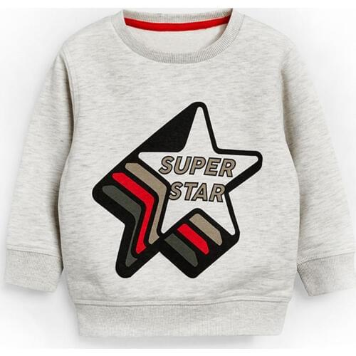 Jumping Meters Boys Sweater Warm Stars Printed Baby Girls Boys shirt Kids Long Sleeve Tops 100% Cotton 2018 Winter New Clothes