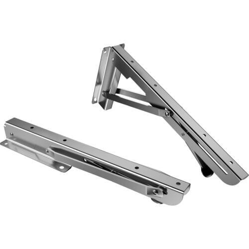 Two pieces of 8-20 inch stainless steel triangular folding angle bracket adjustable wall-mounted durable bearing bracket DIY bra